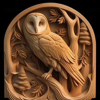 3D model barn owl (STL)